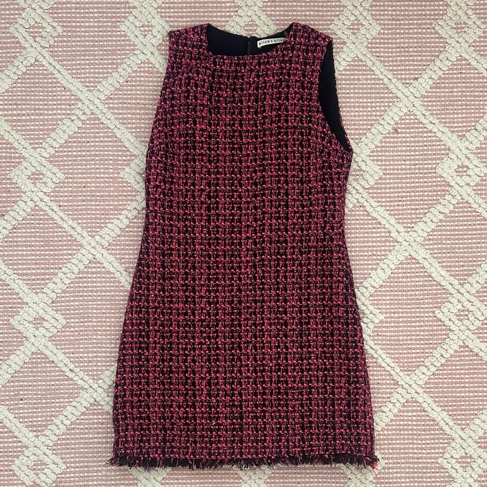Alice and Olivia Tweed Shift Dress